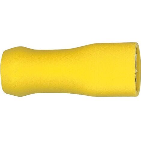Flachsteckhülse vollisoliert 100 Stück, Farbe gelb - 4,0 mm²-6,0 mm², 6,8 x 0,8 mm