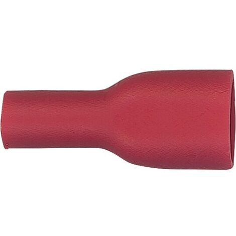 Flachsteckhülse vollisoliert 100 Stück, Farbe rot - bis 1,5 mm², 6,3 x 0,8 mm