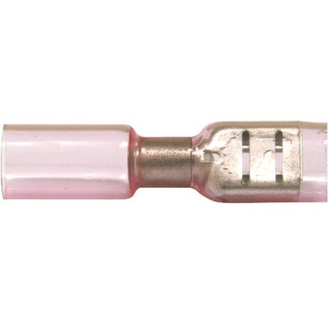 Flachsteckhülsen 10 Stück, 6,3 mm Schrumpfschlauch Isolation - Größe 0,5 - 1,5 mm²