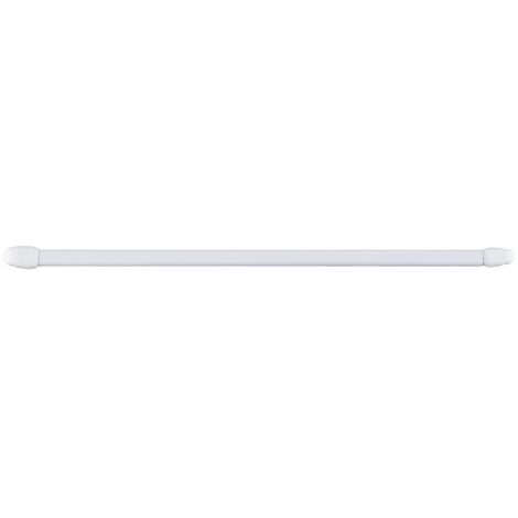 Flachvorhangstange 11 mm 60-105 cm Weiß 2 Stück