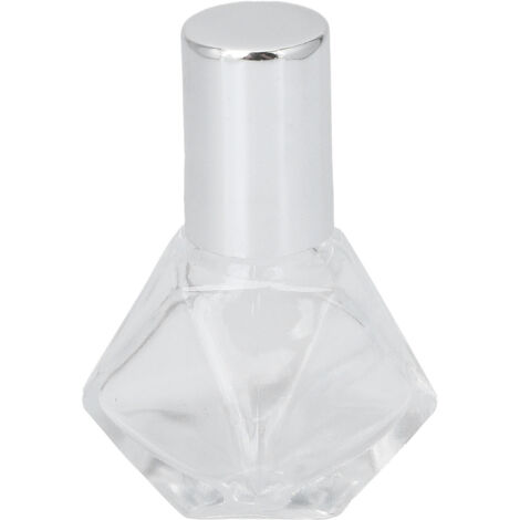 Flacon à parfum rechargeable 8ml avec bouchon argenté pour huiles essentielles et aromathérapie