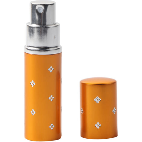 Flacon à parfum rechargeable en aluminium 10ml, atomiseur vide portable doré pour lotions et parfums