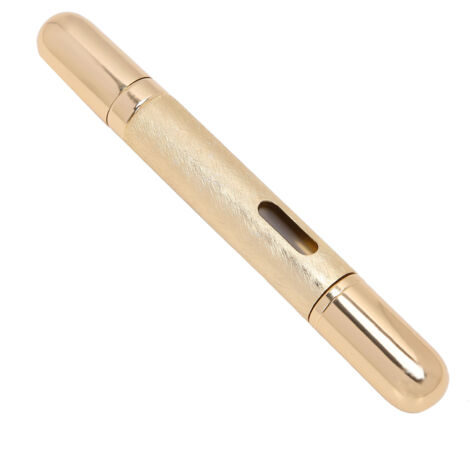 Flacon à parfum rond pressé 10ml en verre rechargeable portable doré