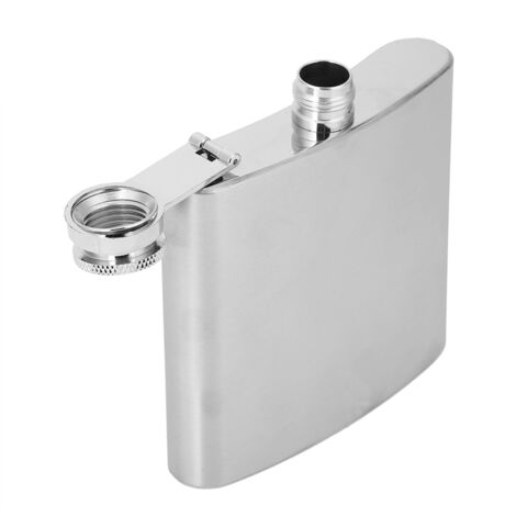Flacon à Whisky en Acier Inoxydable Élégant, Portable avec Entonnoir, 5oz