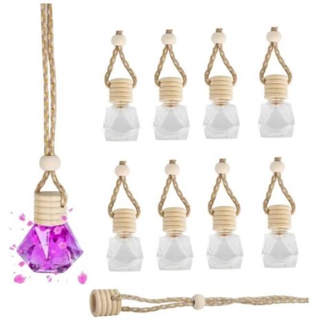 Flacon de parfum pour voiture - Non spécifié - 8 ml - Rechargeable - Diffuseur en verre - Lot de 30