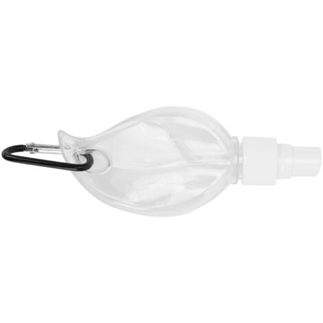 Flacon de voyage transparent en forme de feuille de 50ml avec bague porte-clés et vaporisateur rechargeable