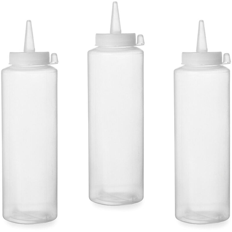 Sets de flacon distributeur   3 pièces 0,7L Transparent 70x(H)240 mm   Hendi