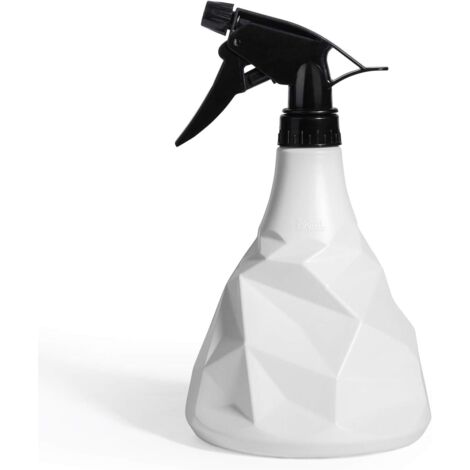 Flacon pulvérisateur à pression manuelle vide de 700 ml, flacons pulvérisateurs à brouillard fin en plastique avec déclencheur, petit arrosoir pour la maison et le jardin, buse réglable (blanc)