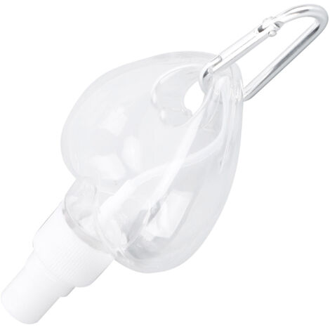 Flacon pulvérisateur cœur transparent 50ml avec porte-clés - Remplissable et portable