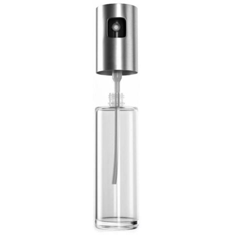 Flacon pulvérisateur d'huile de 100 ml - huile de cuisson en spray - accessoire pour friteuse à air chaud et gril - flacon rechargeable pour huile et vinaigre - verre et acier inoxydable