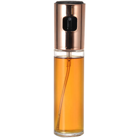 Flacon pulvérisateur d'huile, flacon pulvérisateur d'huile de barbecue, flacon d'assaisonnement quotidien de cuisine, flacon d'huile ABS nouveau style (or rose 100 ml)