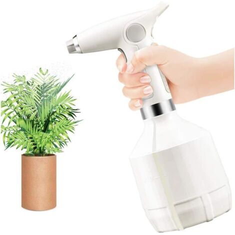 Flacon Pulvérisateur électrique, pour Plantes d'intérieur/d'extérieur, d'arrosage Automatique des Plantes, 1000ML, Blanc
