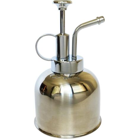 Flacon pulvérisateur en Acier Inoxydable pour Plantes-Petit arrosoir-Outils de Jardinage Modernes pour Plantes en Pot d'intérieur-Arrosage et pulvérisation (Argent Brillant, 0.3L)