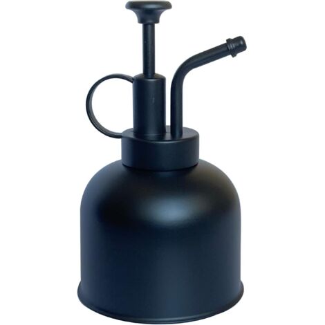 Flacon pulvérisateur en Acier Inoxydable pour Plantes-Petit arrosoir-Outils de Jardinage Modernes pour Plantes en Pot d'intérieur-Arrosage et pulvérisation (Noir Mat, 0.3L)