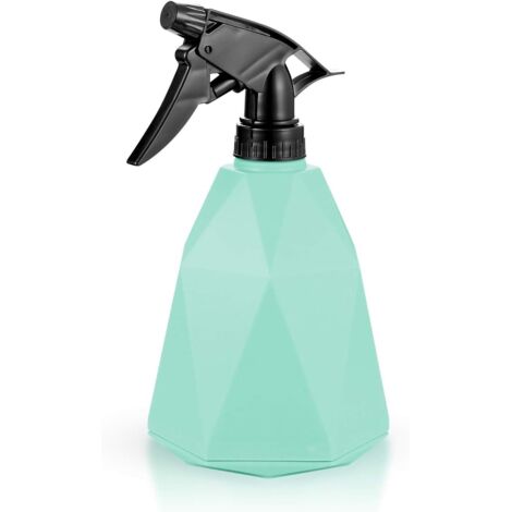 Flacon pulvérisateur en plastique Arrosoir à pression Buse réglable Récipient de liquide rechargeable Spray (Vert 600 ml)