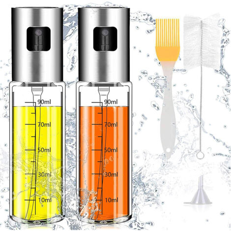 Flacon pulvérisateur multifonctionnel à deux compartiments avec goupillon et entonnoir