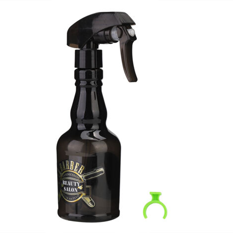 Flacon pulvérisateur vintage 280ml rechargeable pour coiffure accessoire cheveux (Noir)