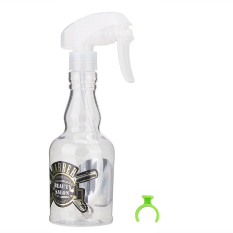 Flacon pulvérisateur vintage 280ml rechargeable pour coiffure, accessoire cheveux transparent