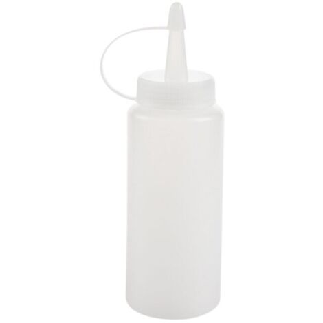 Flacon Souple Distributeur de Condiments Sauce Ketchup Moutarde Plastique Transparent 6Oz