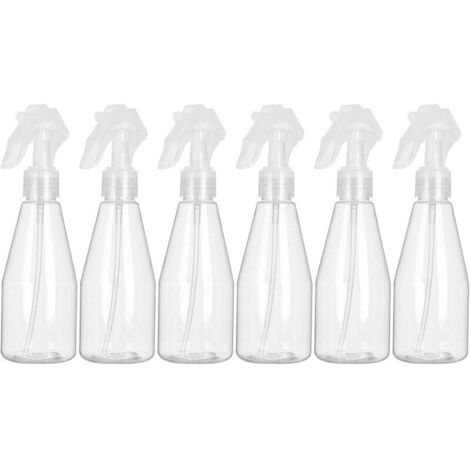 Flacon Spray Vide 200ml, Lot de 6 Vaporisateur Vide en plastique, Bouteille Pulverisateur Vide pour Désinfectant, Jardinage, Nettoyage