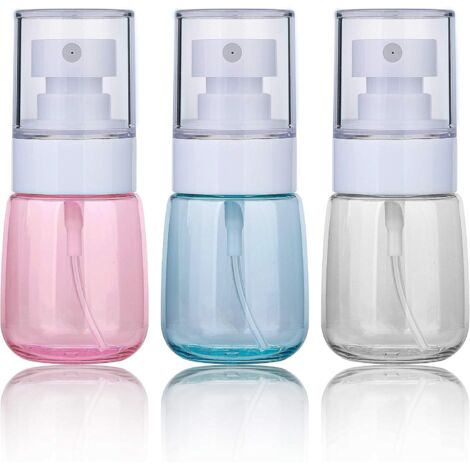 Flacon Vaporisateur de Brume, Bouteille de Pulvérisation Voyage Vide Plastique Réutilisables Transparent pour Skincare Lotion/Spray de Maquillage/Parfums/Cosmétique (30ml)