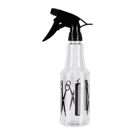 Flacon Vaporisateur Vide 450ML Professionnel pour Coiffure et Nettoyage Vitres (Modèle 6 Transparent)