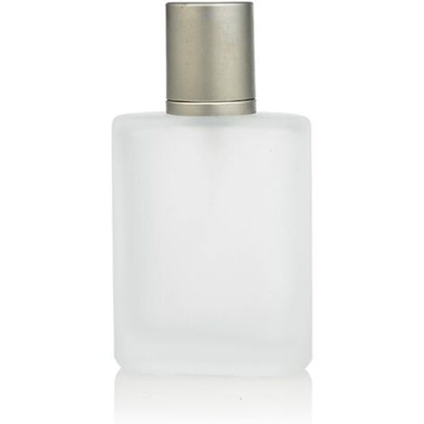 Flacon vaporisateur vide rechargeable en verre dépoli avec couvercle pour voyage ou cadeau 50 ml