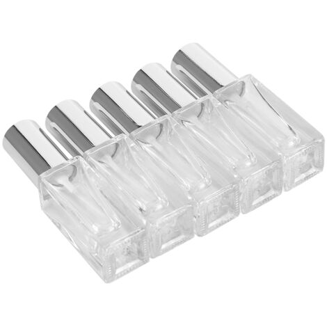 Flacon vide à parfum 5ml rechargeable, atomiseur de voyage portable avec bouchon argenté 6ml