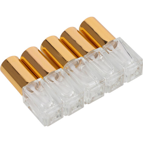 Flacon vide à parfum 5ml rechargeable, atomiseur de voyage portable avec bouchon doré 3ml