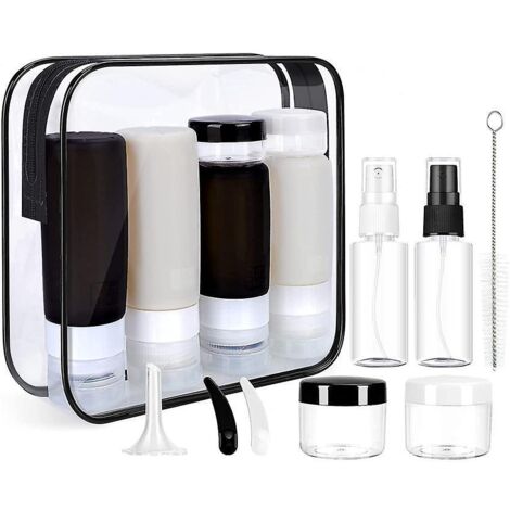 flacon Voyage, Ensemble De Flacons De Voyage De 15 Pices, Bouteilles De Voyage Rechargeables Approuves Par La Tsa, Pour Shampooing Lotion Revitali