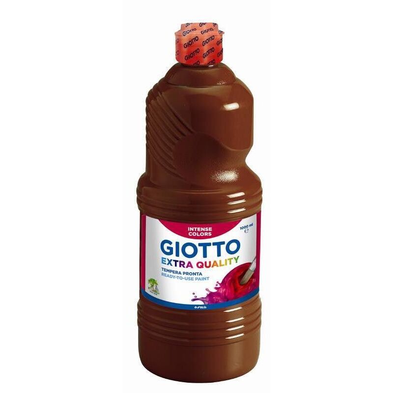 Giotto Tempera Pronta 1000 ml Marrone Scuro Opaca Base Acqua per Pittura