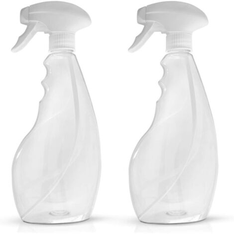 Flacons pulvérisateurs vides, vaporisateur à gâchette en plastique transparent, 2 x 500 ml