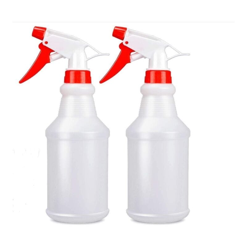 Flacons pulvérisateurs vides (500 ml/lot de 2) - Flacons pulvérisateurs réglables pour les solutions de nettoyage - Pas de fuite ni d'obstruction