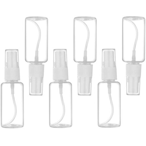 Flacons Vaporisateurs Plastique à Brume Fine, Lot de 6 pour Huiles Essentielles, Parfum et Voyage