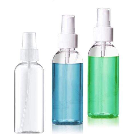 Flacons vaporisateurs vides 50 ml, transparents, brume fine, parfum/eau/alcool, lot de 5