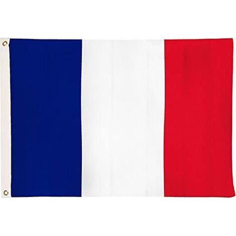 Flaggen – Französische Nationalflagge 90 x 150 cm, Trikolore – Flagge Frankreichs mit 2 Metallösen, wetterfest