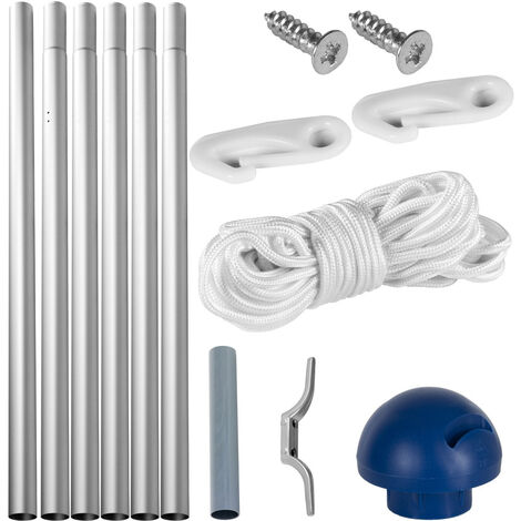 FLAGMASTER® Aluminium Fahnenmast Flaggenmast 6,50 Meter