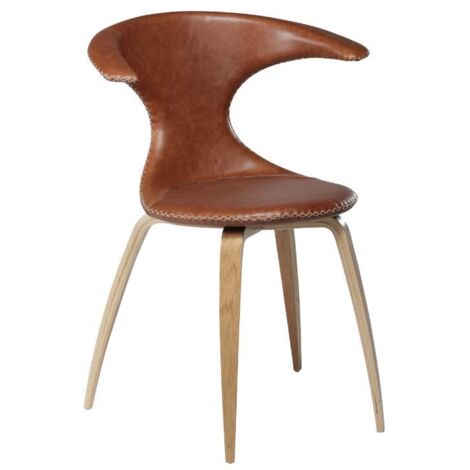 Flair Esszimmerstuhl Echtes Leder braun.
