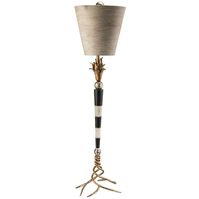 Elstead Lighting - Elstead Flambeau - 1 Light Table Lamp Black, Gold, E27