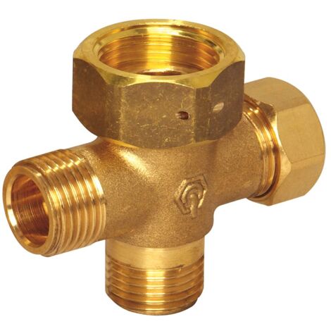 Flamco 3-fach Verteiler DN 15 Überwurfmutter G 3/4" - 3 x G 1/2" Außengewinde