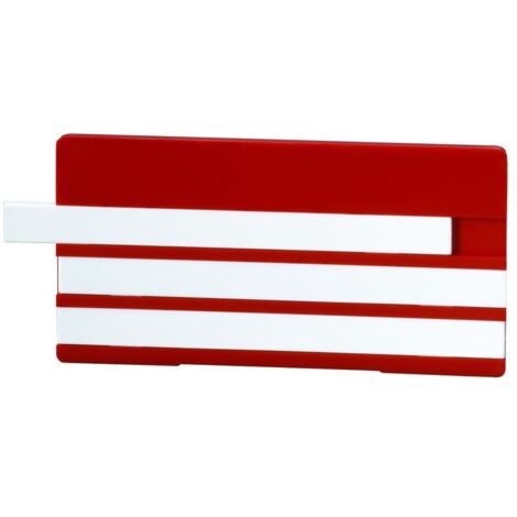 Flamco Bezeichnungsschild m. 3 Leerleisten 100 x 50mm Kunststoff rot, F55104.06