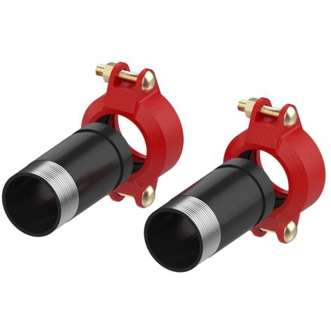 Flamco BigFixLock Aussengewinde, 1 Paar DN 65 BigFixlock x Außengewinde, 76,1 x 2 1/2" Außengewinde