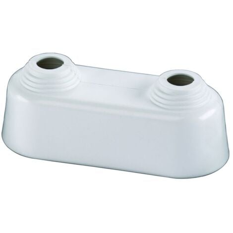 SIMPLEX Flamco Doppelrosette hoch 10-22mm x Achsabstand 40mm Kunststoff, Weiß