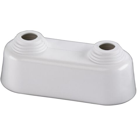 Flamco Doppelrosette hoch 10-22mm x Achsabstand 45mm Kst. weiß, F44203