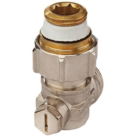 Flamco Einzel-Kugelhahn EXCL. Eck E1/AG G3/4i x G3/4a MS vern. m. Nippel, F10019