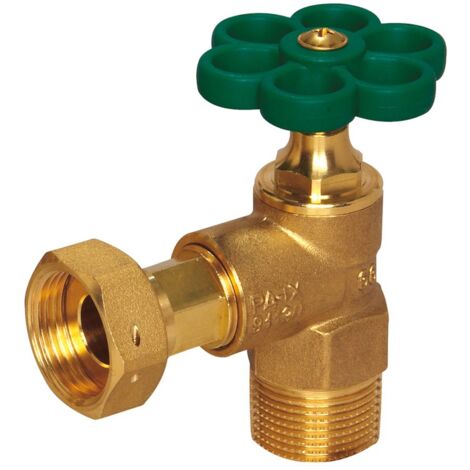 Flamco Geradsitzventil-Eckausführung DN 15 3/4" Außengewinde x 3/4" Innengewinde - Tüllenverschraubung