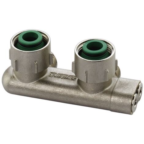 Flamco Heizkörper Umlenkstück, vernickelt, mit Konus Eck, E2/50, 3/4" Eurokonus