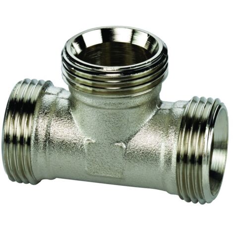 Flamco Kupplungs-T-Stück G 3/4" Außengewinde Eurokonus Messing vernickelt