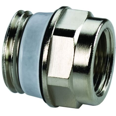 Flamco Reduzierstopfen Exclusiv G 1/2" Außengewinde x G 3/8" Innengewinde Messing vernickelt