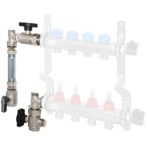 Flamco Simplex Wärmezähler Anbauset Heizkreisverteiler senkrecht für Zähler Qp1,5 110mm lang F14031